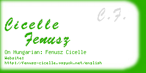 cicelle fenusz business card